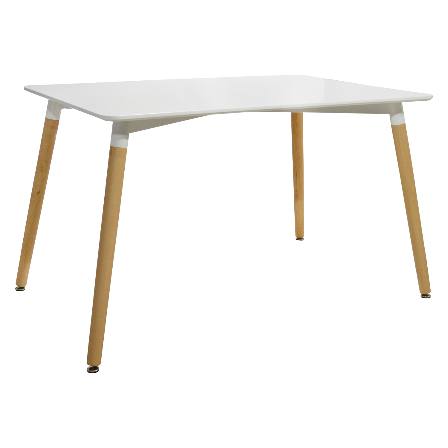 HM008.01 ΤΡΑΠΕΖΙ MINIMAL HM008.01 ΛΕΥΚΟ MDF, ΞΥΛΙΝΑ ΠΟΔΙΑ ΟΞΙΑ, 120Χ80X73Υ ΕΚ. - Image 1