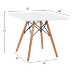 ΤΡΑΠΕΖΙ MINIMAL KID 60X60X51Yεκ. ΛΕΥΚΟ HM8452.01 - Image 2