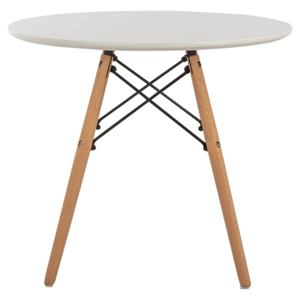 ΤΡΑΠΕΖΙ MINIMAL KID HM8451.01 ΣΤΡΟΓΓYΛΟ Φ60X51Υ ΛΕΥΚΟ - Image 3