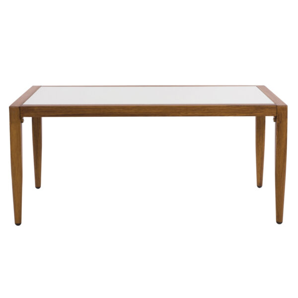 ΤΡΑΠΕΖΙ MEIR ΣΑΛΟΝΙΟΥ ΑΛΟΥΜΙΝΙΟΥ BAMBOO LOOK ΜΕ ΓΥΑΛΙ 100Χ58Χ46 HM5551.01 - Image 3