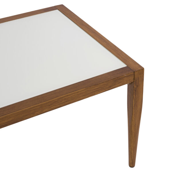 ΤΡΑΠΕΖΙ MEIR ΣΑΛΟΝΙΟΥ ΑΛΟΥΜΙΝΙΟΥ BAMBOO LOOK ΜΕ ΓΥΑΛΙ 100Χ58Χ46 HM5551.01 - Image 6