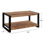 ΤΡΑΠΕΖΙ ΣΑΛΟΝΙΟΥ GATLIN HM8486.11 ΑΠΟ ΜΑΣΙΦ ΞΥΛΟ MANGO 100x45x45,5Υ εκ. - Image 2