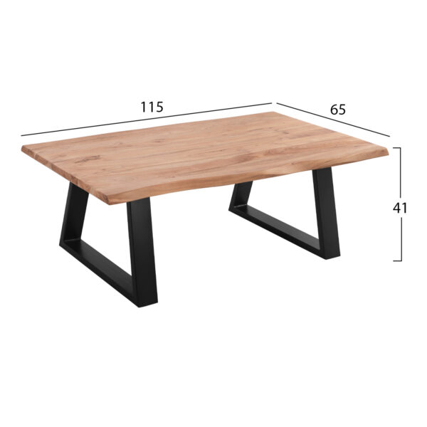 ΤΡΑΠΕΖΙ ΣΑΛΟΝΙΟΥ SOFIA SLIM HM8502.11 ΜΑΣΙΦ ΞΥΛΟ ΑΚΑΚΙΑΣ 115Χ65Χ41Υεκ. - Image 2