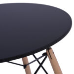 ΤΡΑΠΕΖΙ MINIMAL ΣΤΡΟΓΓΥΛΟ HM0060.02 ΜΑΥΡΟ ΧΡΩΜΑ MDF-ΠΟΔΙΑ ΟΞΙΑΣ ΦΥΣΙΚΟ Φ60Χ72Υεκ. - Image 6
