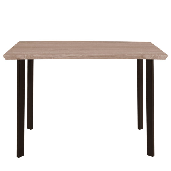 ΤΡΑΠΕΖΙ ΤΡΑΠΕΖΑΡΙΑΣ PALANI 110X70 SONAMA ΜΕ ΜΑΥΡΑ ΠΟΔΙΑ HM8333 - Image 3