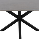 ΤΡΑΠΕΖΙ ΤΡΑΠΕΖΑΡΙΑΣ SYNTEC HM9308.03 SINTERED STONE ΓΚΡΙ ΜΕΤΑΛΛΙΚΑ ΠΟΔΙΑ 160x90x75Υεκ. - Image 5