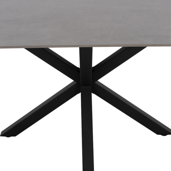ΤΡΑΠΕΖΙ ΤΡΑΠΕΖΑΡΙΑΣ SYNTEC HM9308.03 SINTERED STONE ΓΚΡΙ ΜΕΤΑΛΛΙΚΑ ΠΟΔΙΑ 160x90x75Υεκ. - Image 5