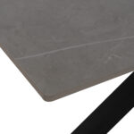 ΤΡΑΠΕΖΙ ΤΡΑΠΕΖΑΡΙΑΣ SYNTEC HM9308.03 SINTERED STONE ΓΚΡΙ ΜΕΤΑΛΛΙΚΑ ΠΟΔΙΑ 160x90x75Υεκ. - Image 6
