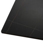 ΤΡΑΠΕΖΙ ΤΡΑΠΕΖΑΡΙΑΣ SYNTEC HM9308.01 SINTERED STONE ΜΑΥΡΟ ΜΕΤΑΛΛΙΚΑ ΠΟΔΙΑ 160x90x75Y εκ. - Image 5