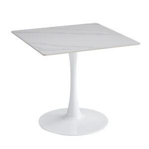 ΤΡΑΠΕΖΙ ΤΡΑΠΕΖΑΡΙΑΣ TETRAN HM18315.01 ΒΑΣΗ ΛΕΥΚΗ--SINTERED STONE SNOW WHITE 80x80x73Υεκ