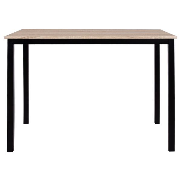 ΤΡΑΠΕΖΙ ΤΡΑΠΕΖΑΡΙΑΣ PANYA HM8332, 110X70Χ76 SONOMA, ΜΑΥΡΑ ΠΟΔΙΑ - Image 3