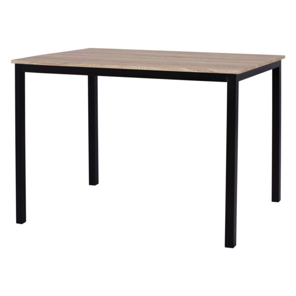 ΤΡΑΠΕΖΙ ΤΡΑΠΕΖΑΡΙΑΣ PANYA HM8332, 110X70Χ76 SONOMA, ΜΑΥΡΑ ΠΟΔΙΑ - Image 4
