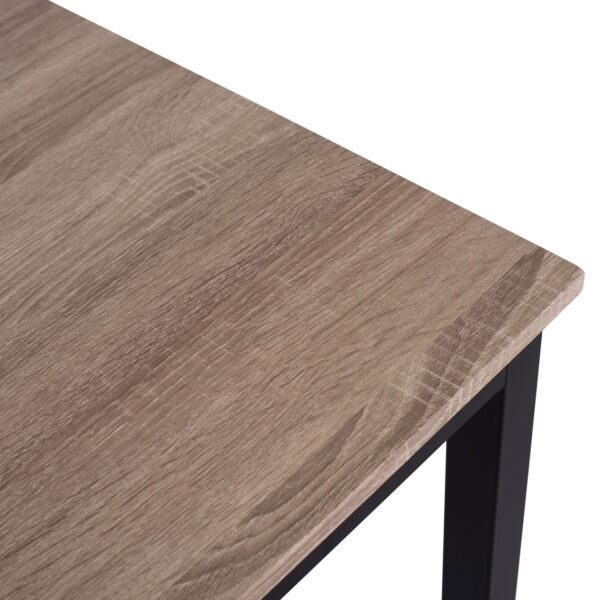 ΤΡΑΠΕΖΙ ΤΡΑΠΕΖΑΡΙΑΣ PANYA HM8332, 110X70Χ76 SONOMA, ΜΑΥΡΑ ΠΟΔΙΑ - Image 6