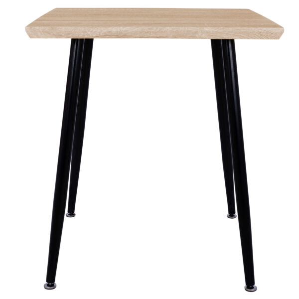 ΤΡΑΠΕΖΙ ΤΡΑΠΕΖΑΡΙΑΣ PALOMA HM8335.01, 70Χ70X76.5, SONOMA, ΜΑΥΡΑ ΠΟΔΙΑ - Image 3