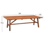 ΤΡΑΠΕΖΙ ΤΡΑΠΕΖΑΡΙΑΣ GROOVE HM9453.01 ΑΠΟ ΞΥΛΟ ΤΕΑΚ ΚΑΡΥΔΙ 260x120x79,5Υ εκ. - Image 2