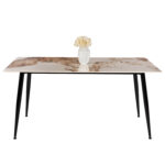 ΤΡΑΠΕΖΙ ΤΡΑΠΕΖΑΡΙΑΣ SINTERED STONE TOM HM8588.03 BROWN-WHITE MARBLE 160x90x76Y εκ. - Image 3