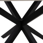 ΤΡΑΠΕΖΙ ΤΡΑΠΕΖΑΡΙΑΣ ΣΤΡΟΓΓΥΛΟ SYNTEC HM9309.02 SINTERED STONE ΛΕΥΚΟ ΜΕΤΑΛ.ΠΟΔΙΑ Φ115x75Y εκ. - Image 5