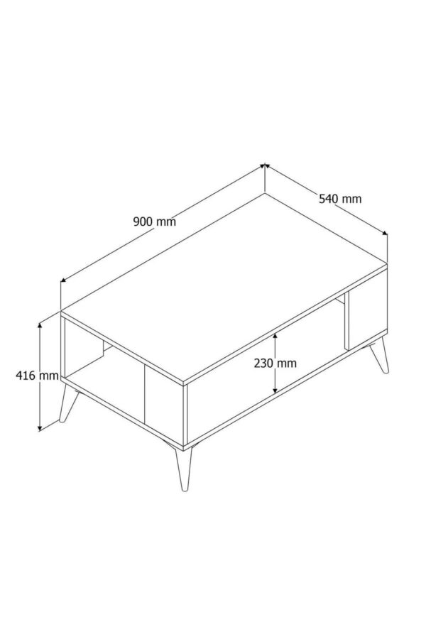 Τραπέζι σαλονιού Orta Sehra Authentic 2060 90x54x41,6 εκ., All4home - Image 5