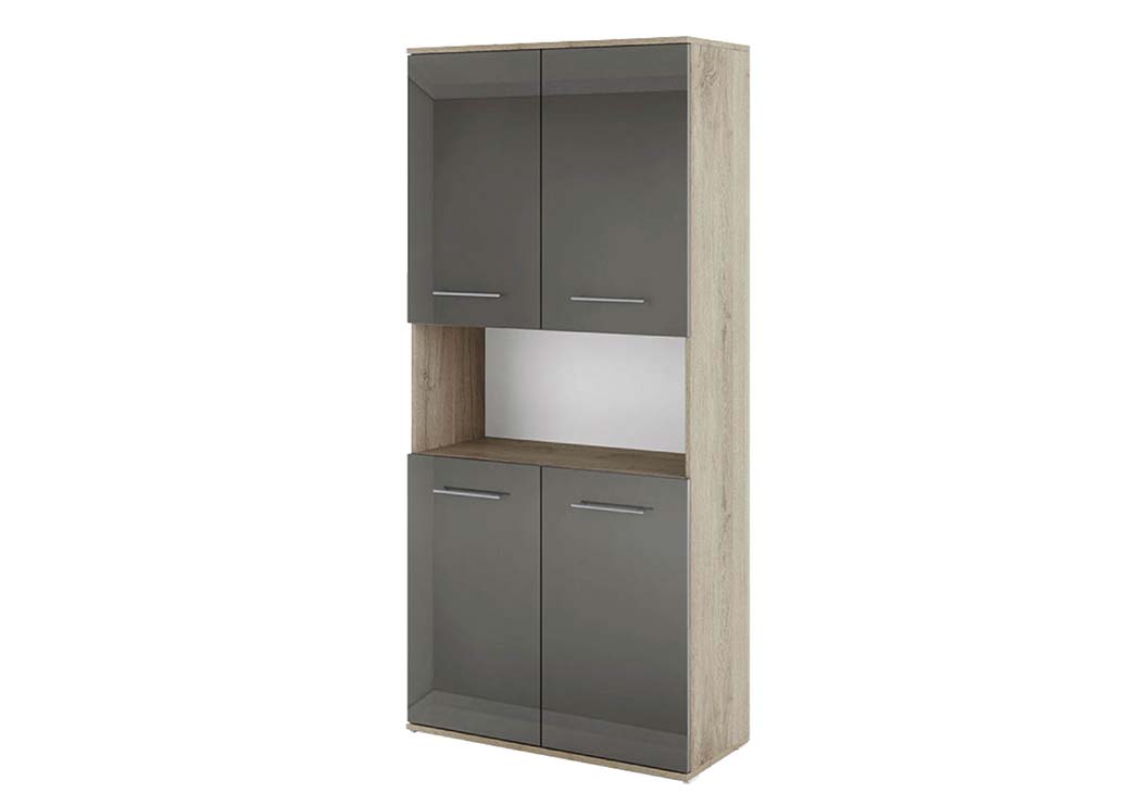 Βιβλιοθήκη με πόρτες 80x36x175.5 Βιβλιοθήκη με πόρτες 80x36x175.5, Modul 65, Genomax - Image 1