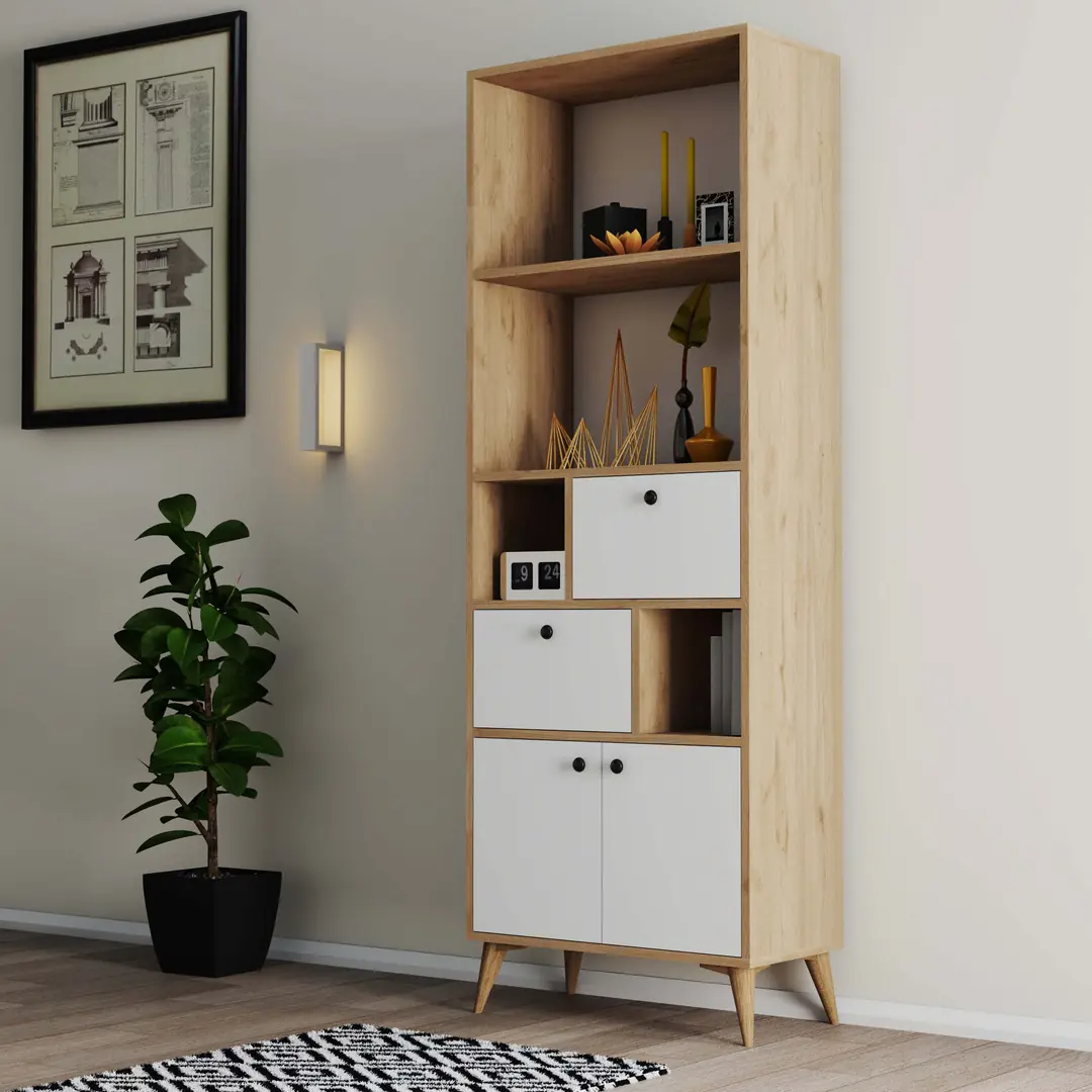 Βιβλιοθήκη 1952 Ninova Βιβλιοθήκη 1952 Ninova , 69 x 35 x 195 εκ., All4home - Image 1