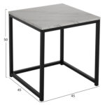 ΖΙΓΚΟΝ GRELAY 2 ΤΕΜ MDF ΟΨΗ ΜΑΡΜΑΡΟΥ & ΜΕΤΑΛΛΟ HM8762.12 45Χ45Χ50εκ. & 37Χ37Χ43 εκ. - Image 2