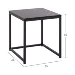 ΖΙΓΚΟΝ GRELAY 2 ΤΕΜ MDF ΟΨΗ ΜΑΡΜΑΡΟΥ & ΜΕΤΑΛΛΟ HM8762.13 45Χ45Χ50εκ. & 37Χ37Χ43 εκ. - Image 2