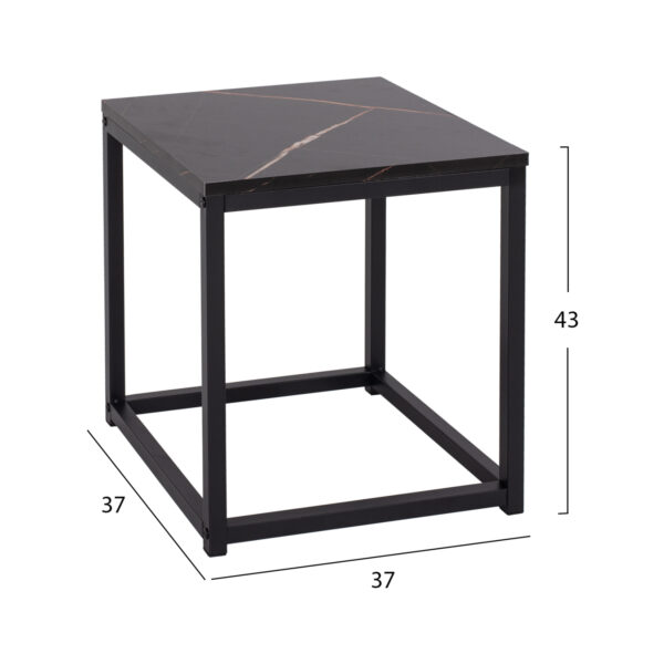 ΖΙΓΚΟΝ GRELAY 2 ΤΕΜ MDF ΟΨΗ ΜΑΡΜΑΡΟΥ & ΜΕΤΑΛΛΟ HM8762.13 45Χ45Χ50εκ. & 37Χ37Χ43 εκ. - Image 3