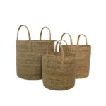 DEL MAR ΚΑΛΑΘΙ ΧΕΡΟΥΛΙ SET 3ΤΜΧ 35x35x35cm SEAGRASS ΦΥΣΙΚΟ 027383