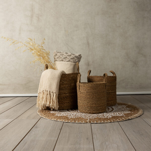 DEL MAR ΚΑΛΑΘΙ ΧΕΡΟΥΛΙ SET 3ΤΜΧ 35x35x35cm SEAGRASS ΦΥΣΙΚΟ 027383 - Image 2