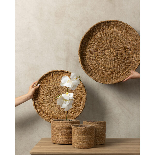 DEL MAR ΚΑΣΠΩ ΣΕΤ 3ΤΜΧ 20x20x18cm SEAGRASS ΦΥΣΙΚΟ 027391 - Image 2