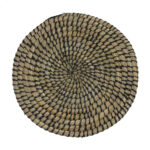 KENYA ΣΟΥΠΛΑ 35x35x1cm KANSGRASS ΦΥΣΙΚΟ ΜΑΥΡΟ PVC 027439