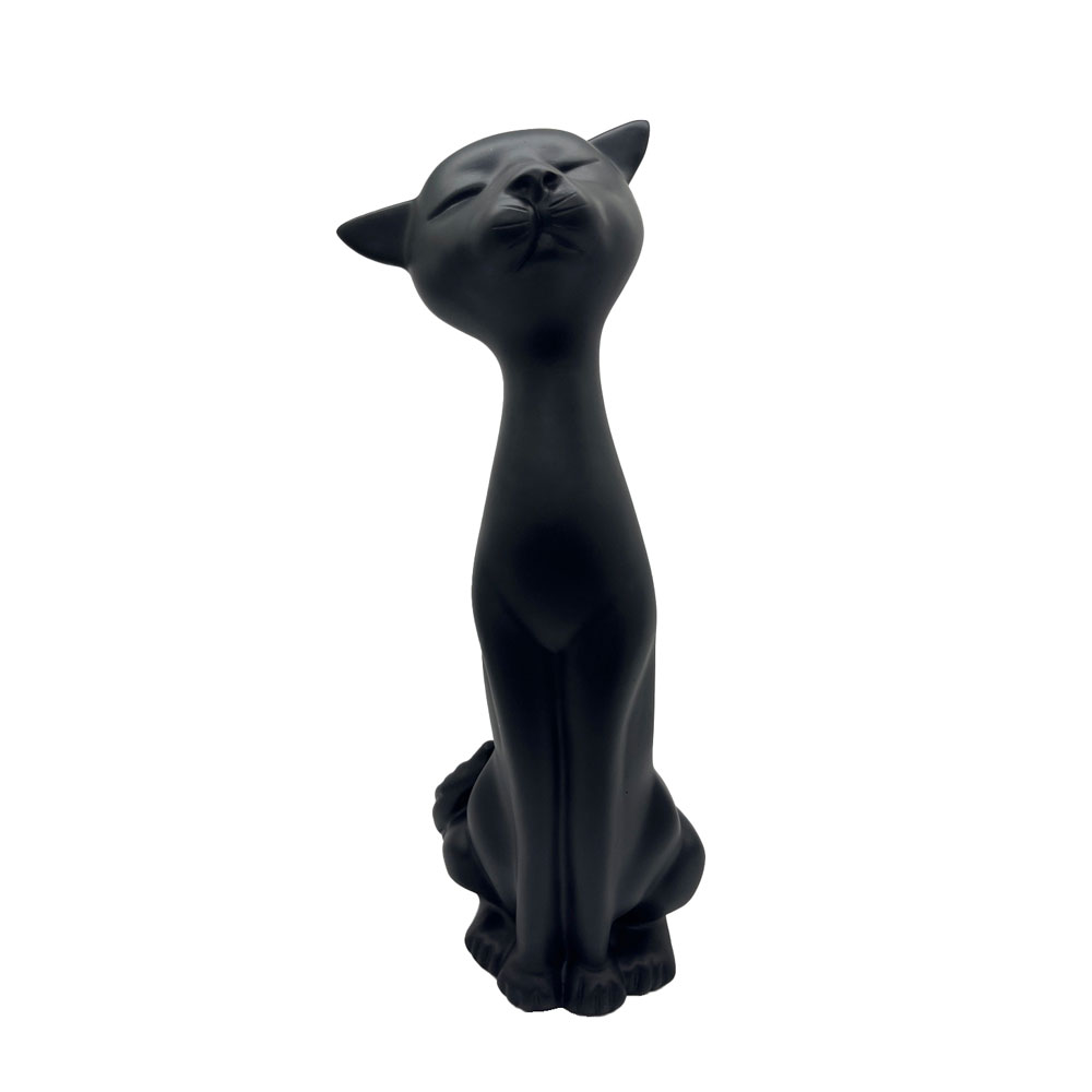 031110-wlKJF-first-_1 MAGGIE ΔΙΑΚΟΣΜΗΤΙΚΟ ΓΑΤΑ 18x19x50cm POLYRESIN ΜΑΥΡΟ 031110 - Image 1