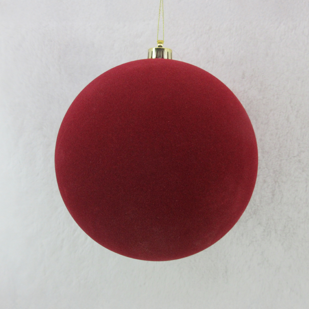 035268-74ZuL-first-_1 VELOUR ΧΡΙΣΤΟΥΓΕΝΝΙΑΤΙΚΗ ΜΠΑΛΑ 20x20x21cm ΤΣΟΧΑ ΚΟΚΚΙΝΟ 035268 - Image 1