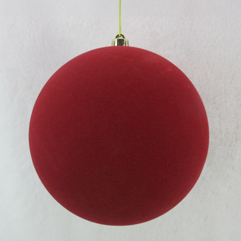 035269-Vb8TH-first-_1 VELOUR ΧΡΙΣΤΟΥΓΕΝΝΙΑΤΙΚΗ ΜΠΑΛΑ 25x25x26cm ΤΣΟΧΑ ΚΟΚΚΙΝΟ 035269 - Image 1