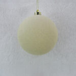 PEARL ΧΡΙΣΤΟΥΓΕΝΝΙΑΤΙΚΗ ΜΠΑΛΑ 15x15x16cm ΤΣΟΧΑ OFF WHITE 035276