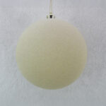 PEARL ΧΡΙΣΤΟΥΓΕΝΝΙΑΤΙΚΗ ΜΠΑΛΑ 20x20x21cm ΤΣΟΧΑ OFF WHITE 035277