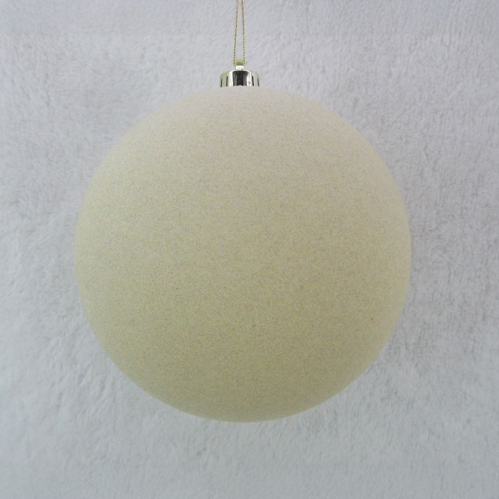 035277-V15z0-first-_1 PEARL ΧΡΙΣΤΟΥΓΕΝΝΙΑΤΙΚΗ ΜΠΑΛΑ 20x20x21cm ΤΣΟΧΑ OFF WHITE 035277 - Image 1