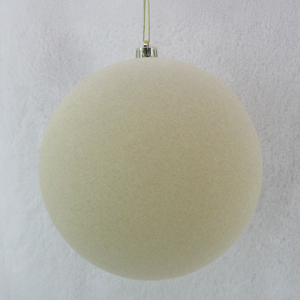 035278-B9ErS-first-_1 PEARL ΧΡΙΣΤΟΥΓΕΝΝΙΑΤΙΚΗ ΜΠΑΛΑ 25x25x26cm ΤΣΟΧΑ OFF WHITE 035278 - Image 1