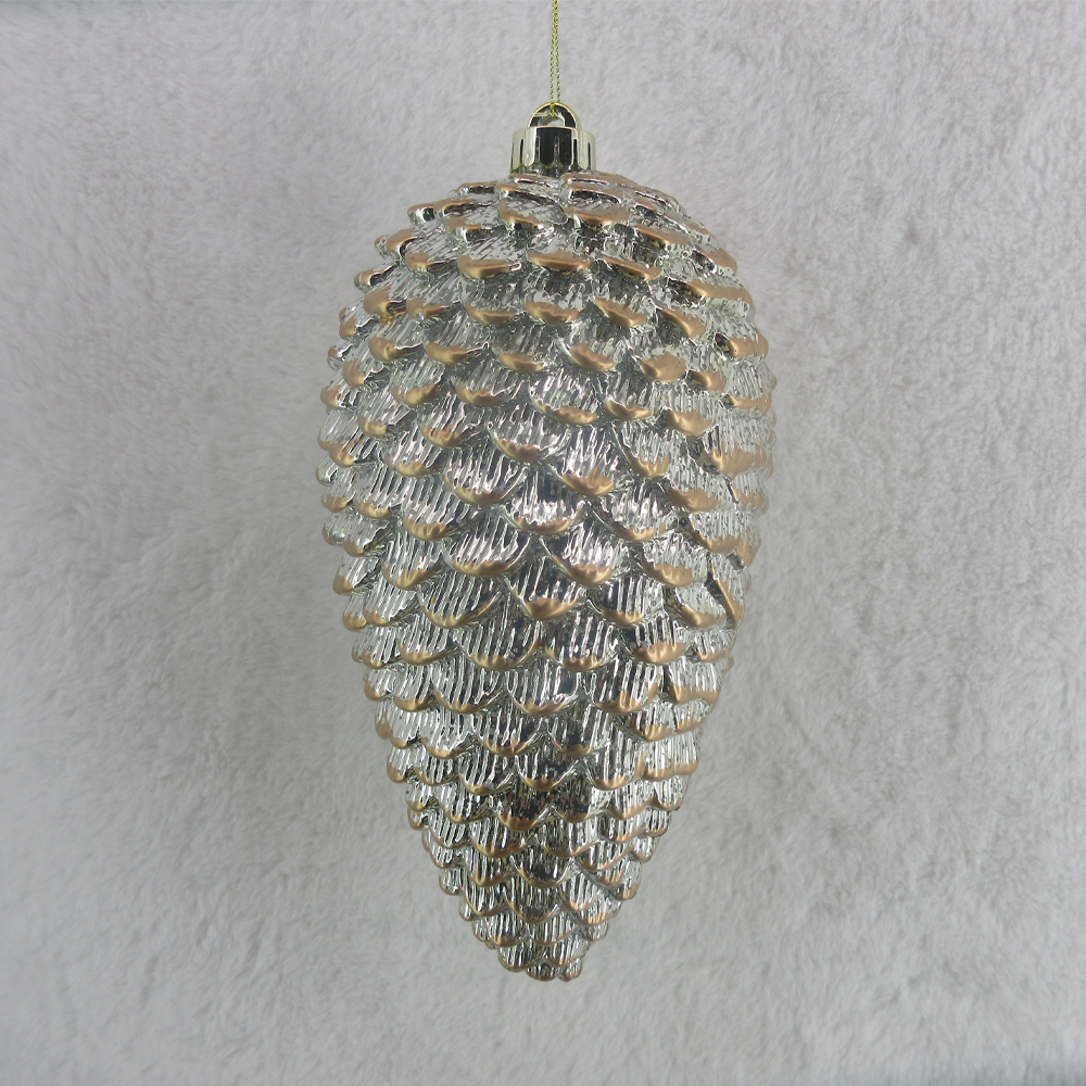 035287-1fbrv-first-_1 CONE ΧΡΙΣΤΟΥΓΕΝΝΙΑΤΙΚΗ ΜΠΑΛΑ 13x13x26cm ΠΛΑΣΤΙΚΟ ΑΣΗΜΙ ΧΡΥΣΟ 035287 - Image 1