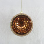 AMBER BALL ΧΡΙΣΤΟΥΓΕΝΝΙΑΤΙΚΗ ΜΠΑΛΑ 14x12x15cm ΠΛΑΣΤΙΚΟ ΧΑΛΚΙΝΟ ΡΟΖ GLOSSY 035288