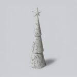 SAPIN XMAS ΦΩΤΙΣΤΙΚΟ 21x21x69.5cm ΣΙΔΕΡΟ ΛΕΥΚΟ 035463