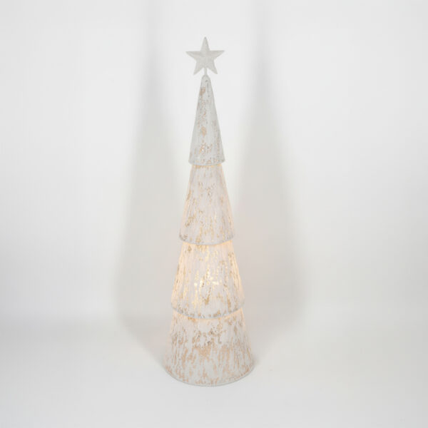 SAPIN XMAS ΦΩΤΙΣΤΙΚΟ 21x21x69.5cm ΣΙΔΕΡΟ ΛΕΥΚΟ 035463 - Image 2