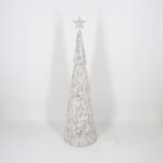 SAPIN XMAS ΦΩΤΙΣΤΙΚΟ 27x27x90.5cm ΣΙΔΕΡΟ ΛΕΥΚΟ 035464