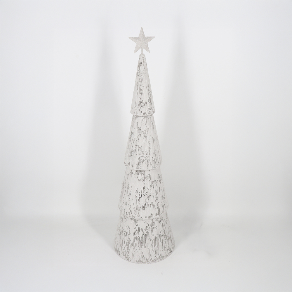 035464-UdTbi-first-_1 SAPIN XMAS ΦΩΤΙΣΤΙΚΟ 27x27x90.5cm ΣΙΔΕΡΟ ΛΕΥΚΟ 035464 - Image 1