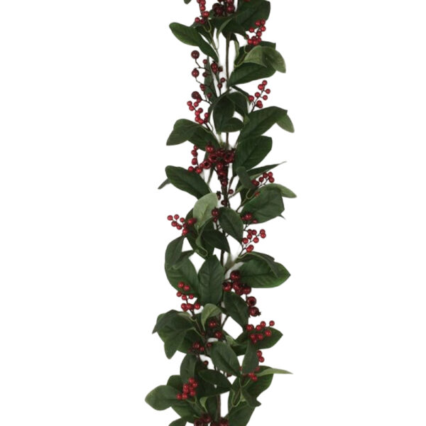 BRILLO ΓΙΡΛΑΝΤΑ ΜΕ ΓΚΙ 150cm POLYFOAM ΠΡΑΣΙΝΟ ΚΟΚΚΙΝΟ ΣΙΔΕΡΟ 035481 - Image 2