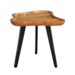 FLOW SIDE TABLE ΦΥΣΙΚΟ ΜΑΥΡΟ 60x56x51cm 04-1029