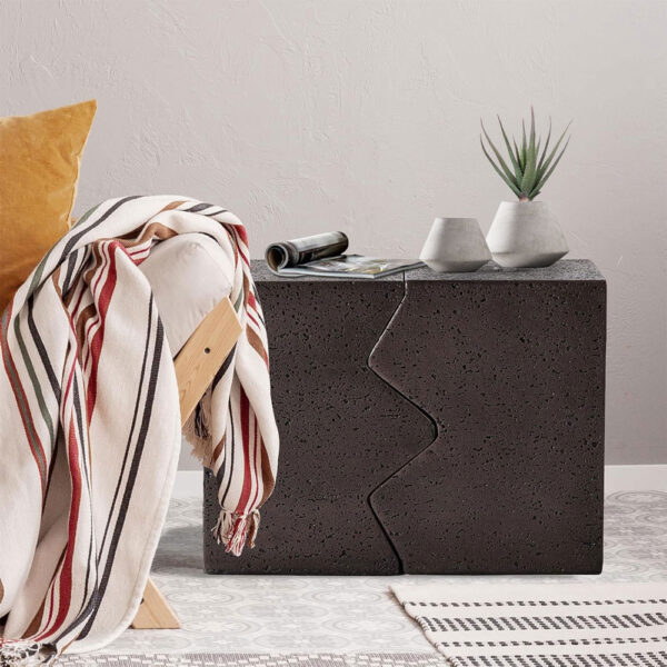 ABRACO SIDE TABLE SET 2ΤΕΜ MOCCA 60x30x46cm 04-1181 - Image 2