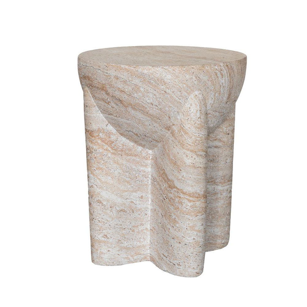 04-1225-5T3RE-first-_1 LITHOS HANDLE SIDE TABLE BEIGE 36.5x36.5x46.5cm 04-1225 - Image 1