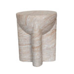 LITHOS HANDLE SIDE TABLE BEIGE 36.5x36.5x46.5cm 04-1225 - Image 3