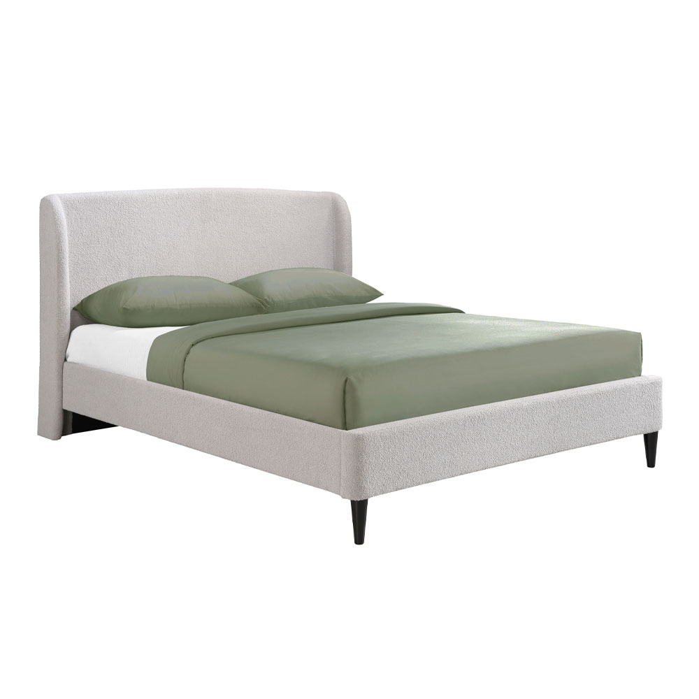 09-1747-B3dwS-first-_1 TEDDY ΚΡΕΒΑΤΙ (ΓΙΑ ΣΤΡΩΜΑ 160x200cm) ΓΚΡΙ ΑΝΟΙΧΤΟ 221x171.5x111cm 09-1747 - Image 1